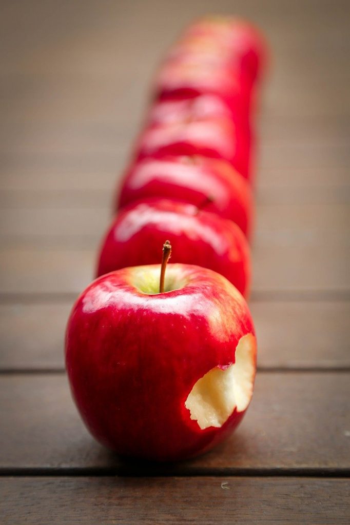 apples, fruit, red